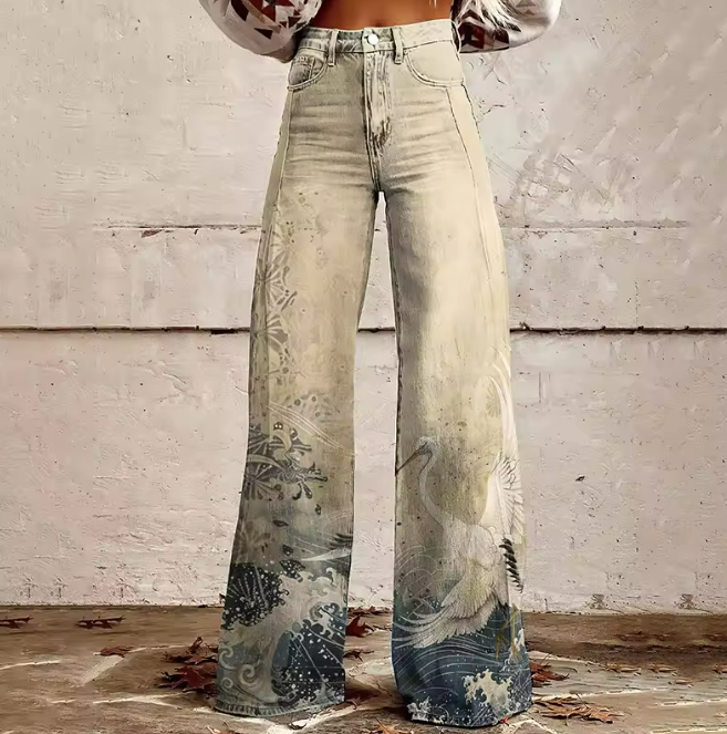 Alberta - Printed Wide-Leg Pants