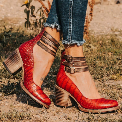 AUBREY™ - ANKLE BOOTS WITH STRAPS