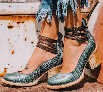 AUBREY™ - ANKLE BOOTS WITH STRAPS