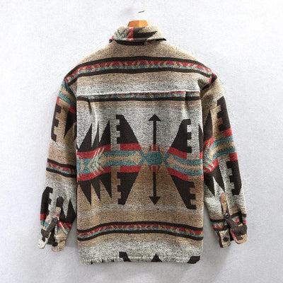 Mateo– WOOL SHIRT WITH PRINTED PATTERN